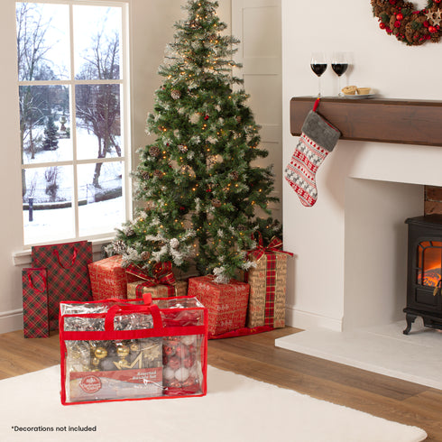 Set of 2 Clear PVC Storage Bags Large Zipped Organiser