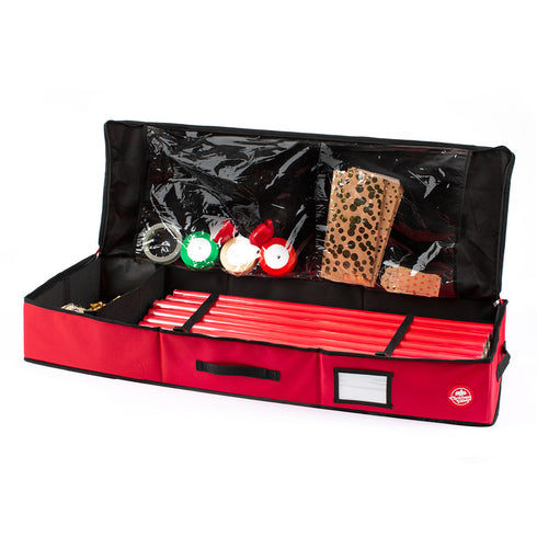 Premium Wrapping Paper Storage Bag - Red