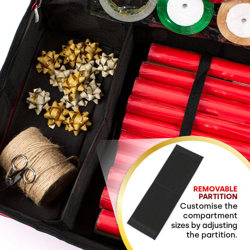 Premium Wrapping Paper Storage Bag - Red