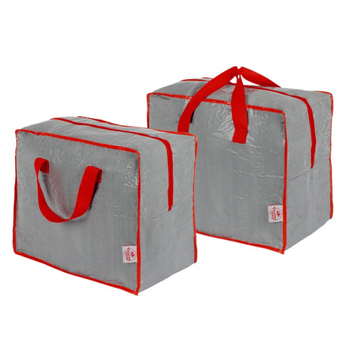 Decoration Storage Bag Heavy Duty Xmas Storage Holder with Zip & Handles Grey