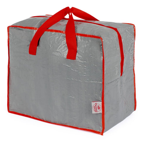 Decoration Storage Bag Heavy Duty Xmas Storage Holder with Zip & Handles Grey