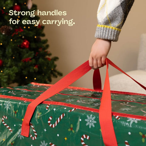 7ft Printed Christmas Tree Storage Bag - Green