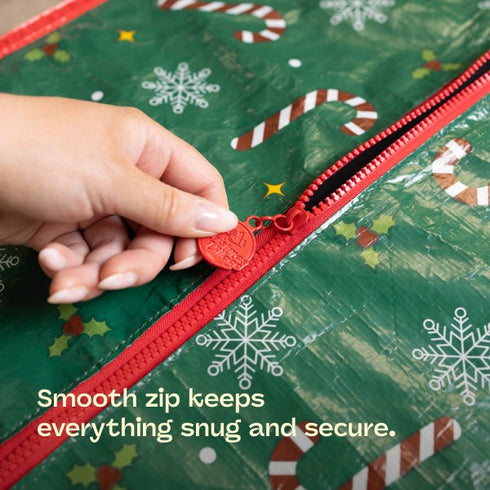 7ft Printed Christmas Tree Storage Bag - Green