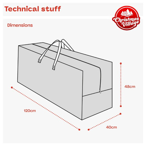 7ft Printed Christmas Tree Storage Bag - Green