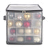 Christmas Bauble Storage Cube Heavy Duty Folding Case - Grey