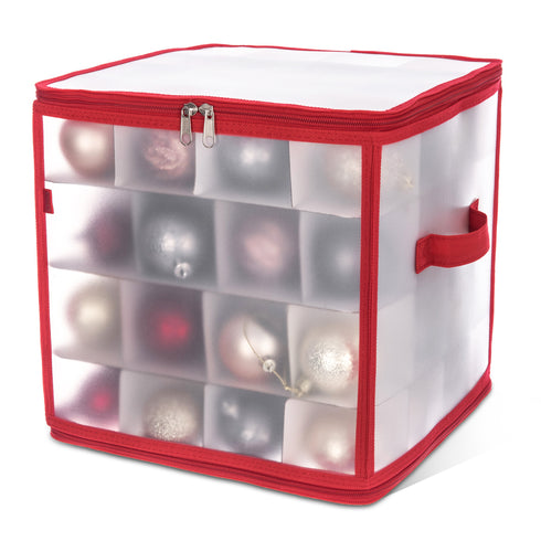 64 Christmas Bauble Storage Bag - Red