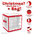 64 Christmas Bauble Storage Bag - Red