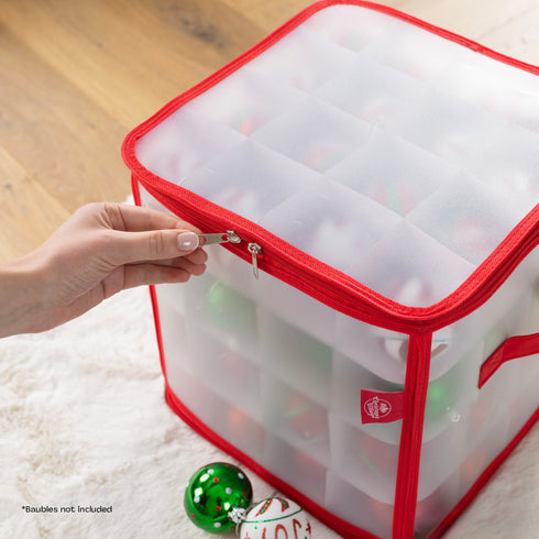 64 Christmas Bauble Storage Bag - Red
