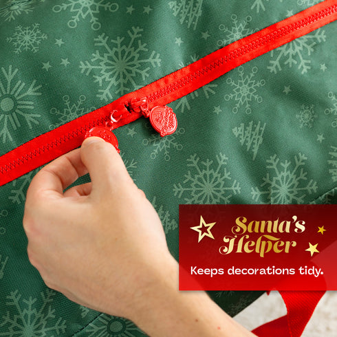 Jumbo Christmas Decoration Storage Bag - Green