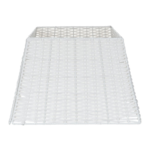 Square Rattan Christmas Tree Skirt - White