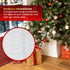 Square Rattan Christmas Tree Skirt - White