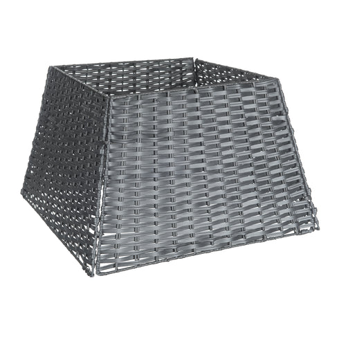 Square Rattan Christmas Tree Skirt - Grey