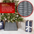 Square Rattan Christmas Tree Skirt - Grey