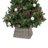 Square Rattan Christmas Tree Skirt - Two-tone Grey