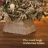 Square Rattan Christmas Tree Skirt - Two-tone Grey