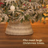 Round Rattan Christmas Tree Skirt - Two-tone Grey