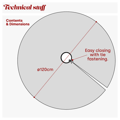 Snowflake Print Christmas Tree Skirt - Grey