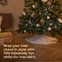 90cm Faux Fur Christmas Tree Skirt - White