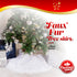 120cm Faux Fur Christmas Tree Skirt - White