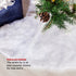 120cm Faux Fur Christmas Tree Skirt - White