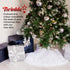 120cm Faux Fur Christmas Tree Skirt - White