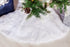 120cm Faux Fur Christmas Tree Skirt - White