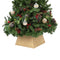Square Rattan Christmas Tree Skirt - Natural