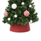 Round Rattan Christmas Tree Skirt - Red