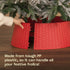 Round Rattan Christmas Tree Skirt - Red