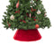 Diamond Velvet Christmas Tree Skirt - Red