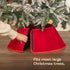 Diamond Velvet Christmas Tree Skirt - Red