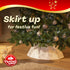 Diamond Velvet Christmas Tree Skirt - White Marble