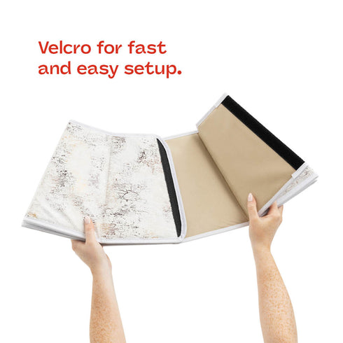 Diamond Velvet Christmas Tree Skirt - White Marble