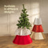 Diamond Velvet Christmas Tree Skirt - White Marble