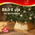 Square Glitter Christmas Tree Skirt - Gold