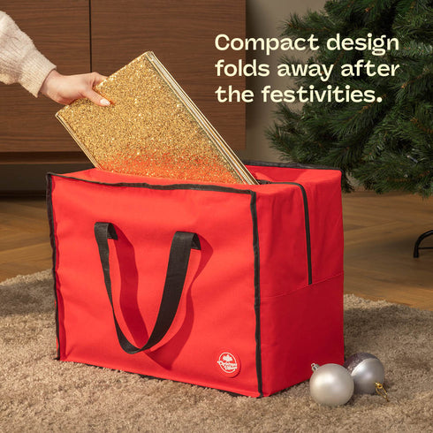 Square Glitter Christmas Tree Skirt - Gold