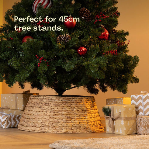 Round Cyacinth Christmas Tree Skirt - Natural