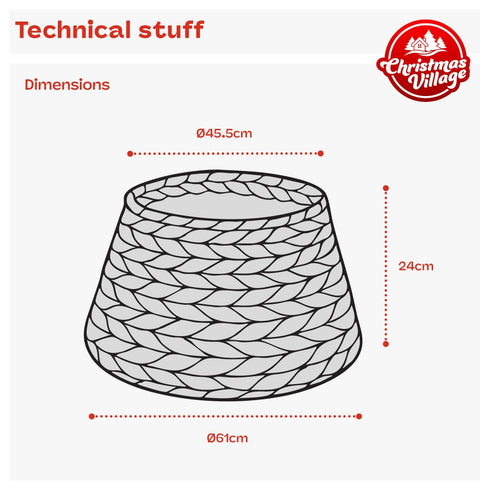 Round Cyacinth Christmas Tree Skirt - Natural