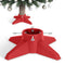Premium Christmas Tree Stand 1L Water Reservoir & Adjustable Screws - Red