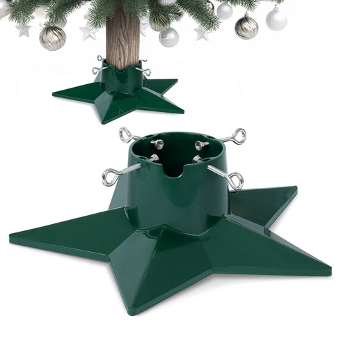 Christmas Village Premium Christmas Tree Stand Star Shape - Green