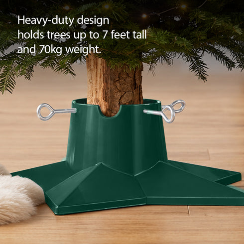 Christmas Village Premium Christmas Tree Stand Star Shape - Green