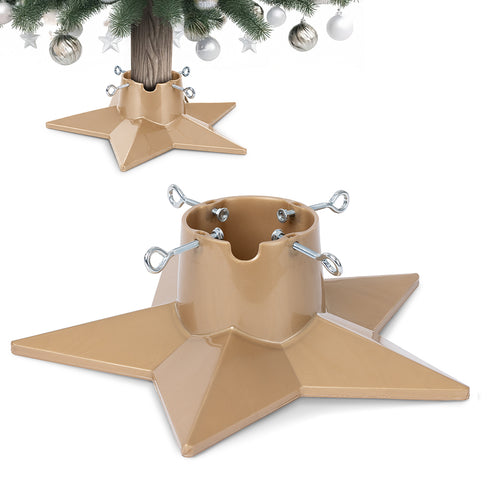 Christmas Village Premium Christmas Tree Stand Star Shape - Gold