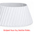 Christmas Village Round Vertical Striped Faux Fur Christmas Tree Skirt 56cm White