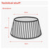 Christmas Village Round Vertical Striped Faux Fur Christmas Tree Skirt 56cm White