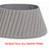 Christmas Village Round Vertical Striped Faux Fur Christmas Tree Skirt 56cm Grey