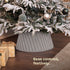 Christmas Village Round Vertical Striped Faux Fur Christmas Tree Skirt 56cm Grey