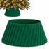 Christmas Village Round Vertical Striped Faux Fur Christmas Tree Skirt 56cm Green