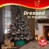 Christmas Village Round Vertical Striped Faux Fur Christmas Tree Skirt 56cm Green