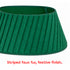 Christmas Village Round Vertical Striped Faux Fur Christmas Tree Skirt 56cm Green