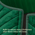 Christmas Village Round Vertical Striped Faux Fur Christmas Tree Skirt 56cm Green